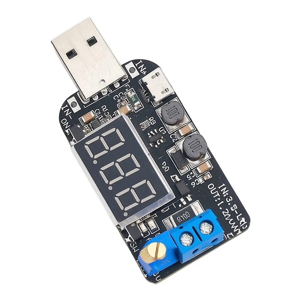 USB Adjustable Step Up Down Power Supply Module 5V To 30V 2A 15W LED Display Voltage Regulator Board For DIY Electronics Testing