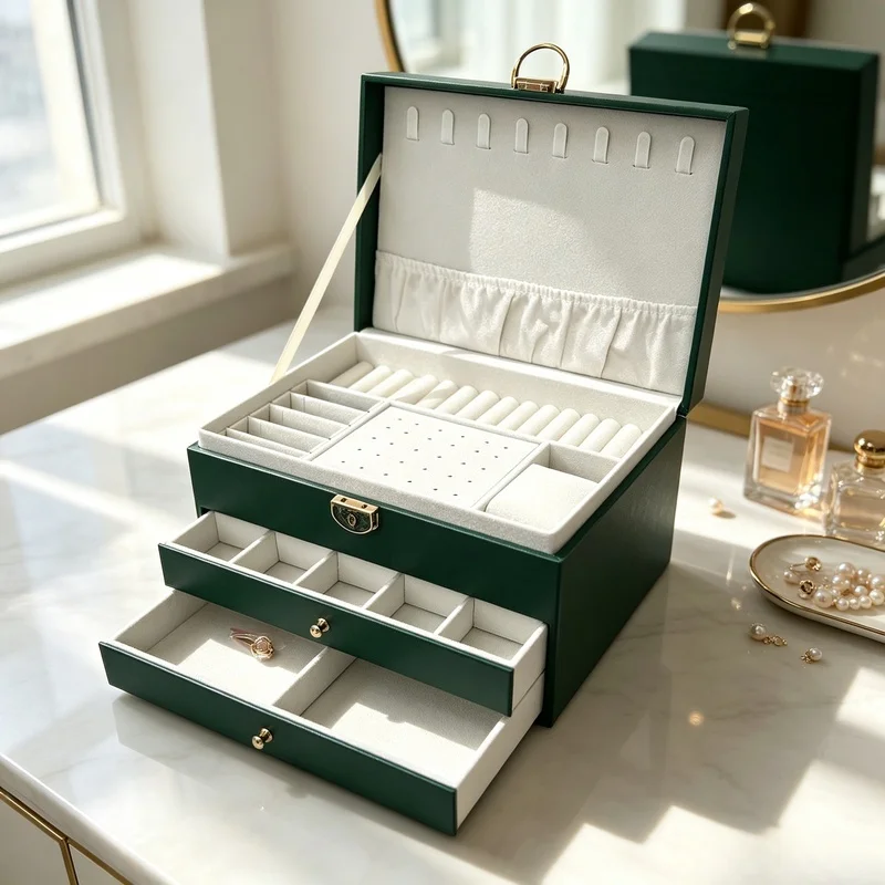 large-capacity-multi-layer-drawer-type-jewelry-box-high-end-household-earring-storage-organizer-with-oxidation-finish-surface