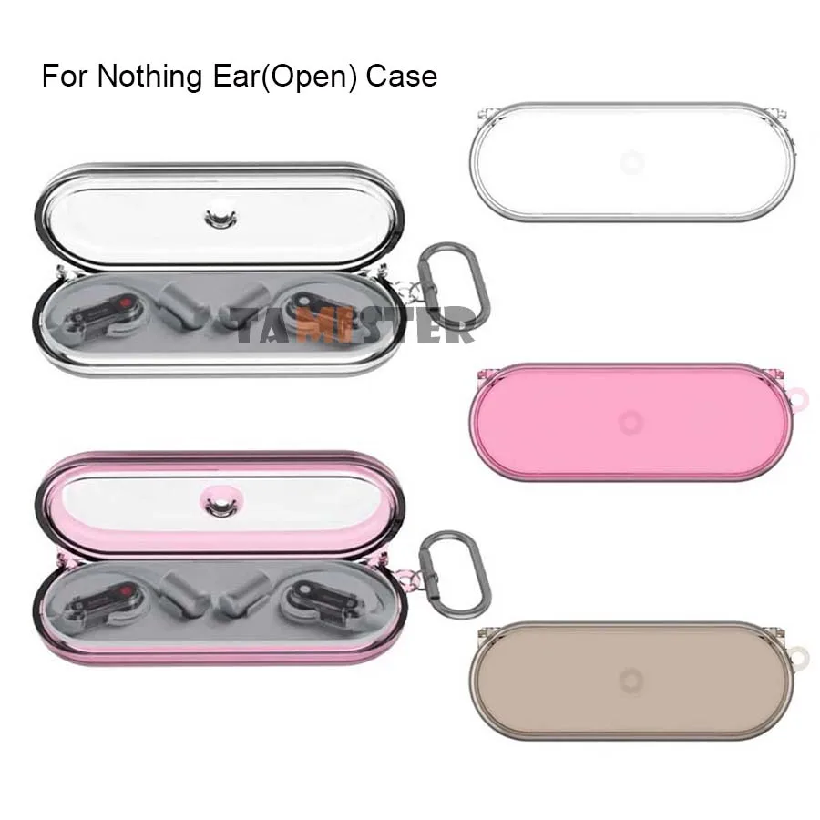 For Nothing Ear(オープン) Bluetooth ワイヤレスイヤホンケースカバーソフト TPU 保護スリーブシェルスキンプロテクターアクセサリーフック付き