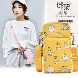 New Sanrio Gudetama Mobile Messenger Bag Anime Cartoon Student Egg Gentleman Cute Mini Small Bag Wrist Coin Purse Holiday Gifts