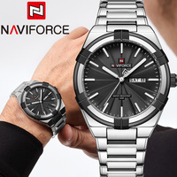 NAVIFORCE Men Wristwatch Top Brand Luxury Waterproof Man Watch Stainless Steel Sport Military Quartz Original Male Clock 9218