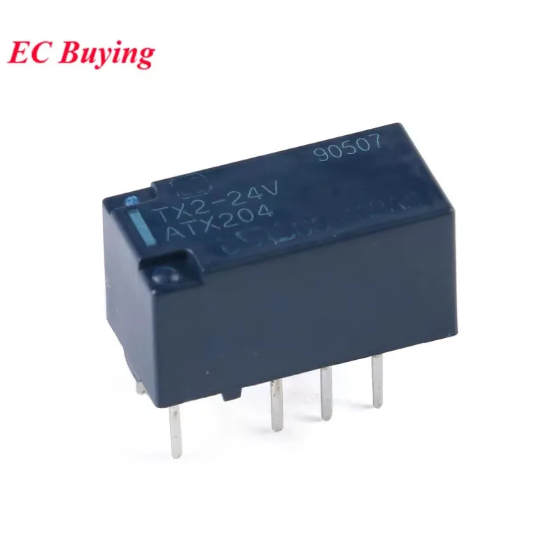 5Pcs/1pc Signal Relays DC 5V 12V 24V 2A TX2-5V TX2-12V TX2-24V ATX204 ATX203 ATX209 tow Open tow Closed Power Relais 8 Pins
