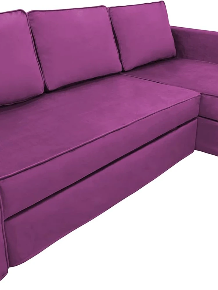 L-Shape sofá secional Slipcovers, capa para sofá em forma de L, 3 almofadas