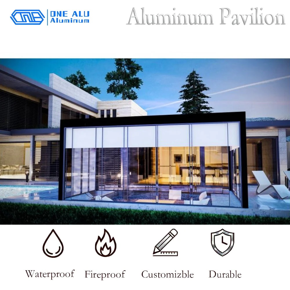 

3X3m Waterproof Electric Louvered Roof Metal Gazebo - Outdoor Garden Shelter with Adjustable Blinds & Durable Frame
