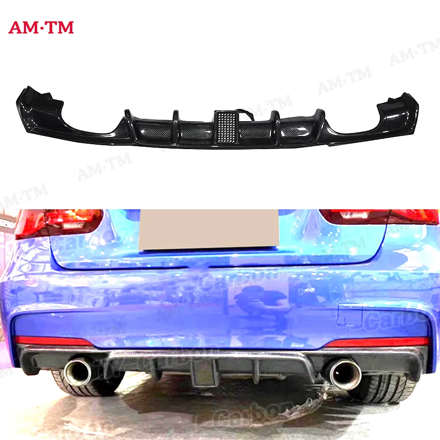 For BMW 3 series F30 F35 2012-2019 Carbon Fiber Car Rear Bumper Diffuser Rear Splitters Spoiler Back lip Auto Parts Body Kit