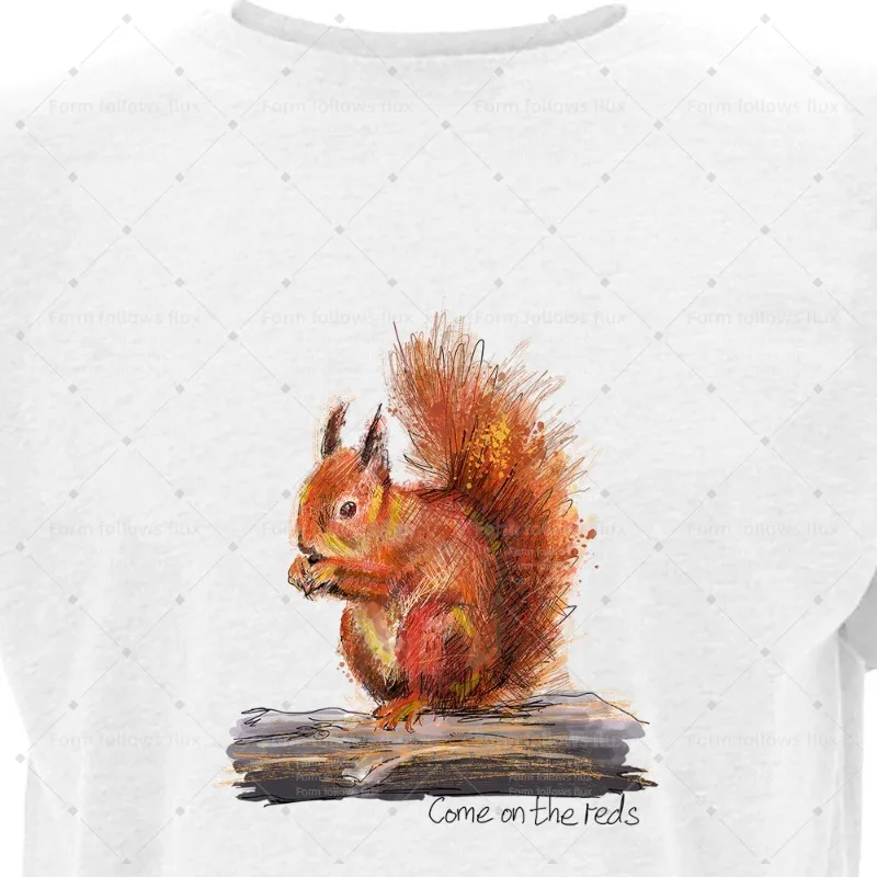 

2026 men T-Shirt Hoodie Hand Drawn Comic style Red Squirrel Animals Family Kids Mums Unisex S-6XL Plus Size Friendly