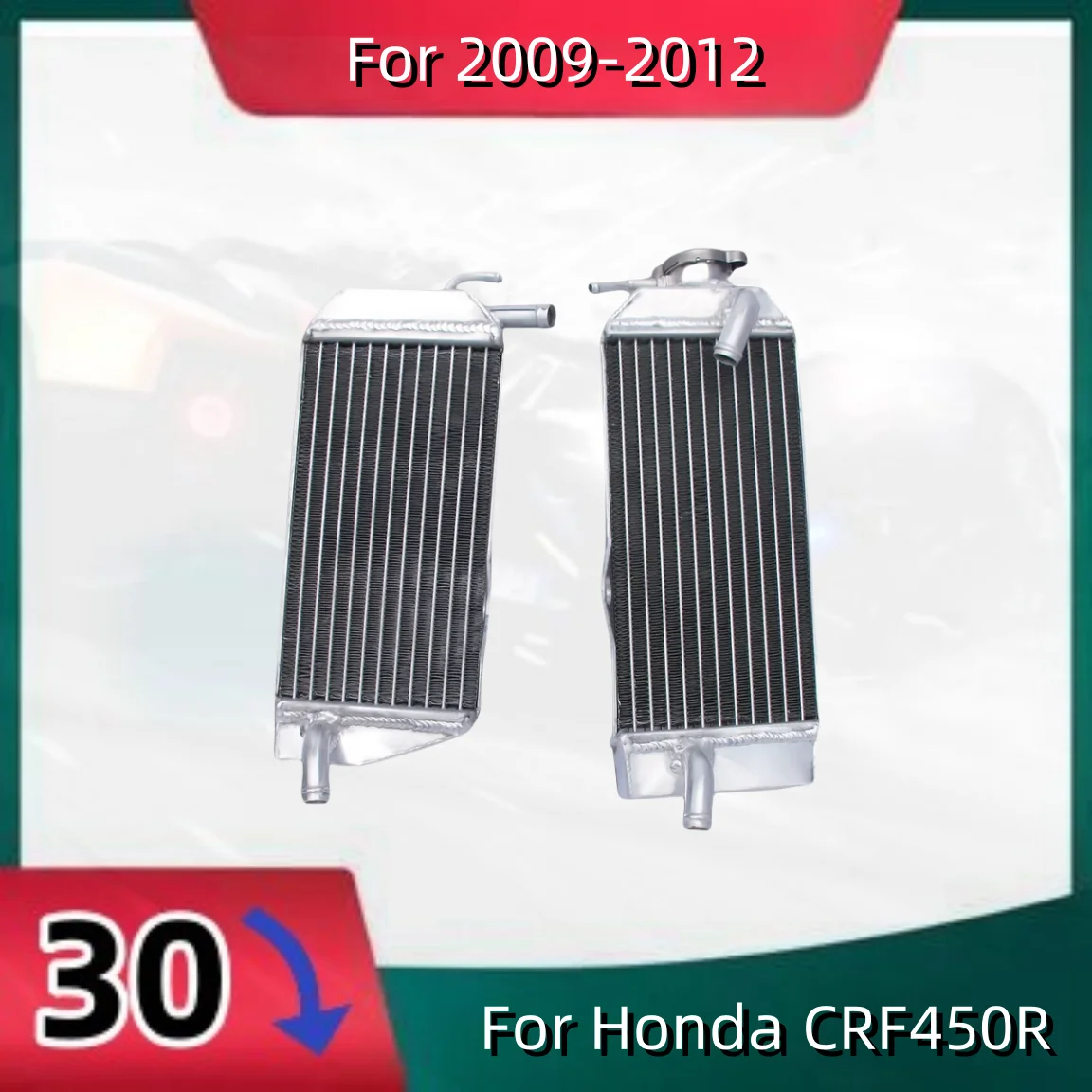 

Aluminum Radiator For 2009-2012 Honda CRF450R CRF 450 R Cooler Cooling Coolant 2009 2010 2011 2012