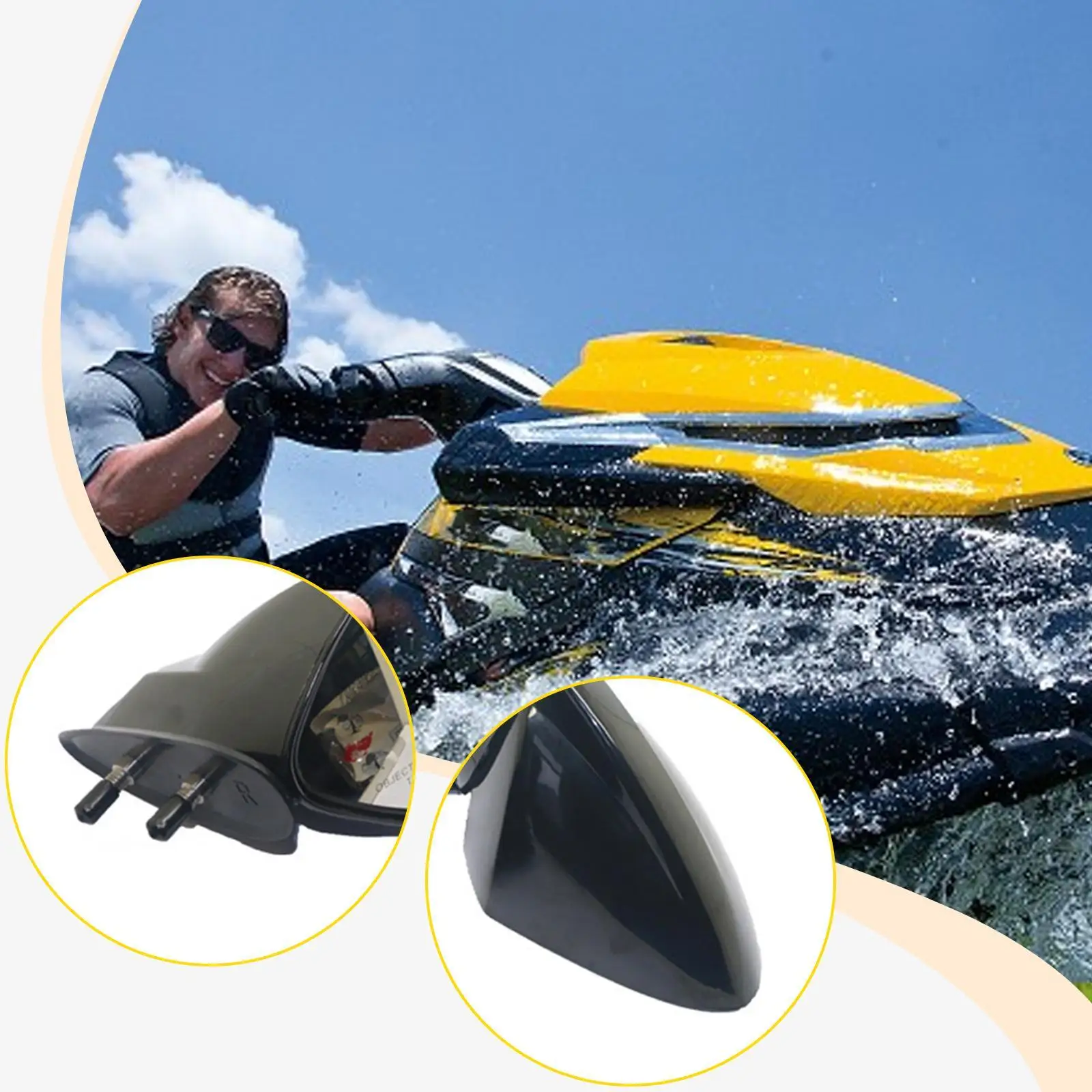 

Motorboat Rearview Mirrors for Yamaha Waverunner VX110 Deluxe Sport