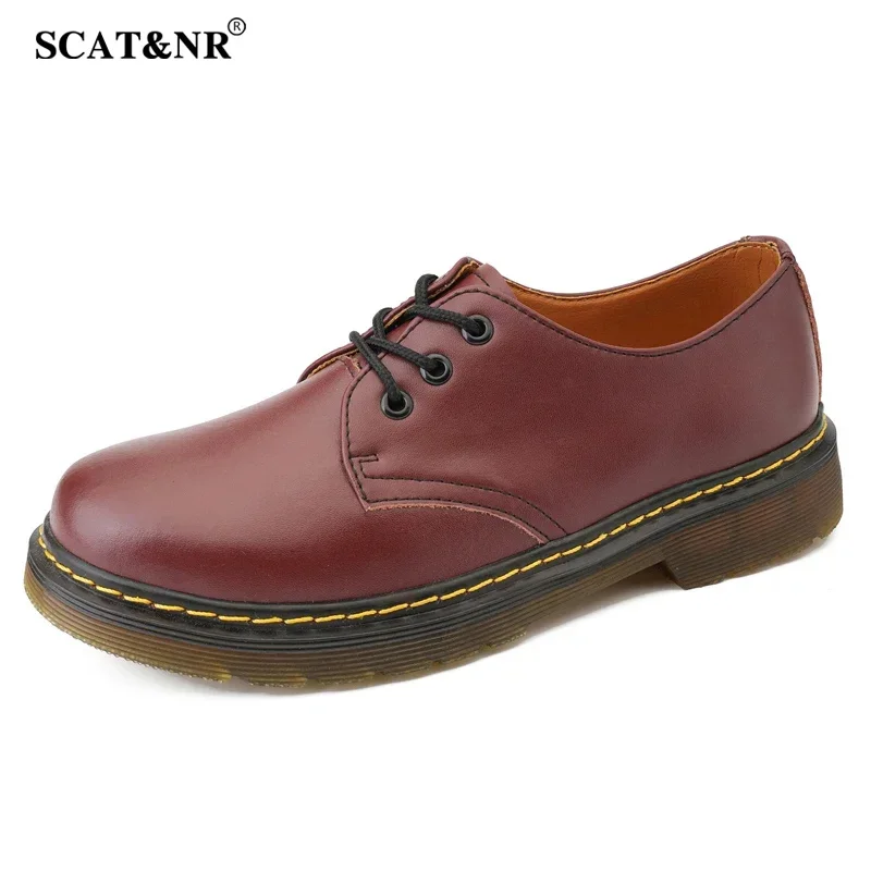 Spring New Thick Bottom Men'S Shoes Outdoor Safety Outsole Leather Work Wedding Casual Shoes Casual Oxford Lace Up Shoes