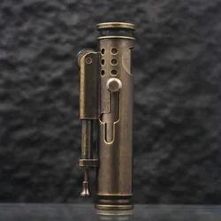 Trench Brass AK Kerosenes Lighter with Side Ignition Retro Stylish Mechanical Men's Gift