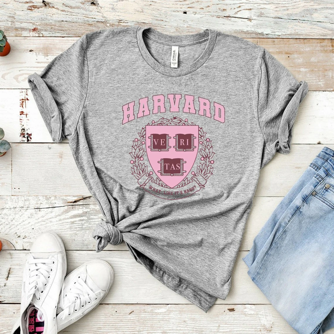 Harvard Legally Blonde T Shirt What Like It\'s Hard Shirt Elle Woods Crewneck T-Shirt Women Tshirts Aesthetic Clothes Casual Tops