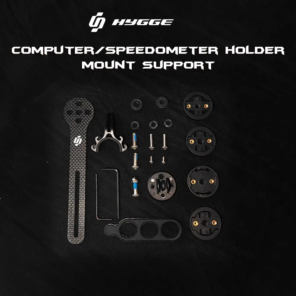 HYGGE-Vástago de montaje para ordenador de fibra de carbono para bicicleta, soporte de montaje, estante de mesa para Garmin, Bryton, Ordenador de bicicleta Wahoooo, C