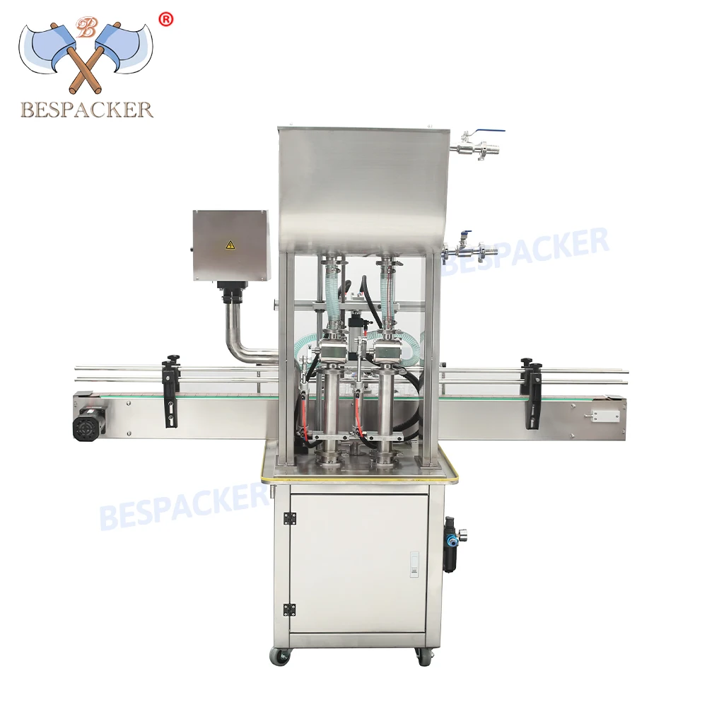 Bespacker GT2T Fully Automatic 2 Nozzle Liquid Paste Edible Oil Juice Drink Honey Water Bottle Filling Machine