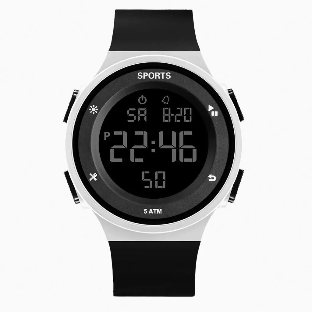 New waterproof luminous electronic watch male trend simple secondary school students teenagers multifunctional sports watch