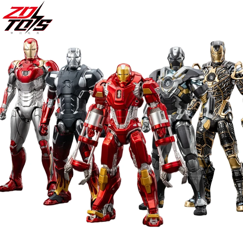 ZD Original Iron Man MK47 MK35 MK41 MK24 MK22 Ultimate Armor Red Snapper Hot Rod Tank Bones Action Figure Collect Christmas Toy