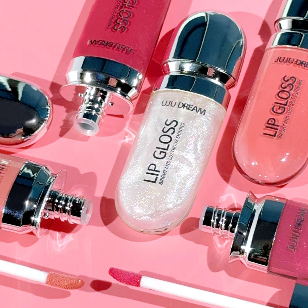 بيرليسسينت مرآة الشفاه الصقيل لامع ترطيب إصلاح الشفاه لون السائل ملمع الشفاه طبطب لامع غير عصا كوب 5 ألوان