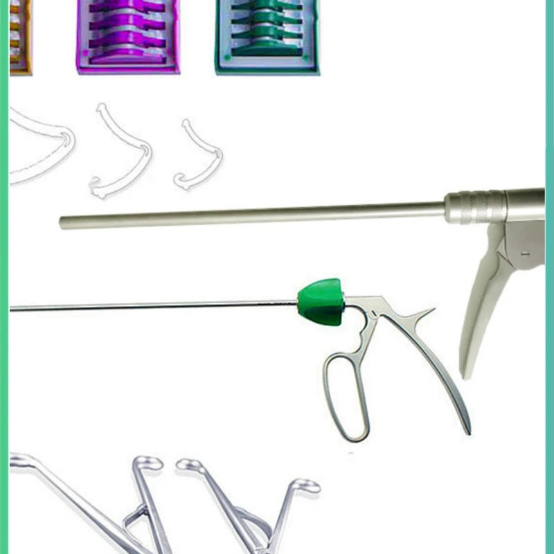 Endoscopic laparoscopic surgical instruments - Absorbable open abdominal ligation tissue titanium forceps - Biologica