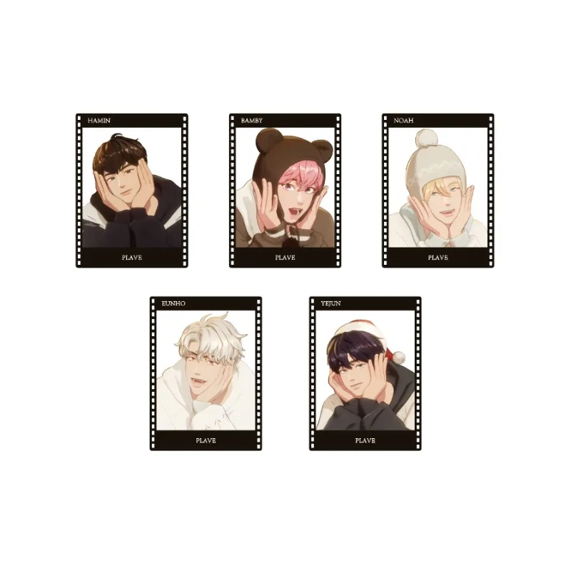 plave-anime-cartao-acrilico-yejun-noah-bamby-eunho-hamin-cartoes-transparentes-produtos-de-desenhos-animados-acessorios-de-exibicao-de-mesa-suprimentos-de-tiro