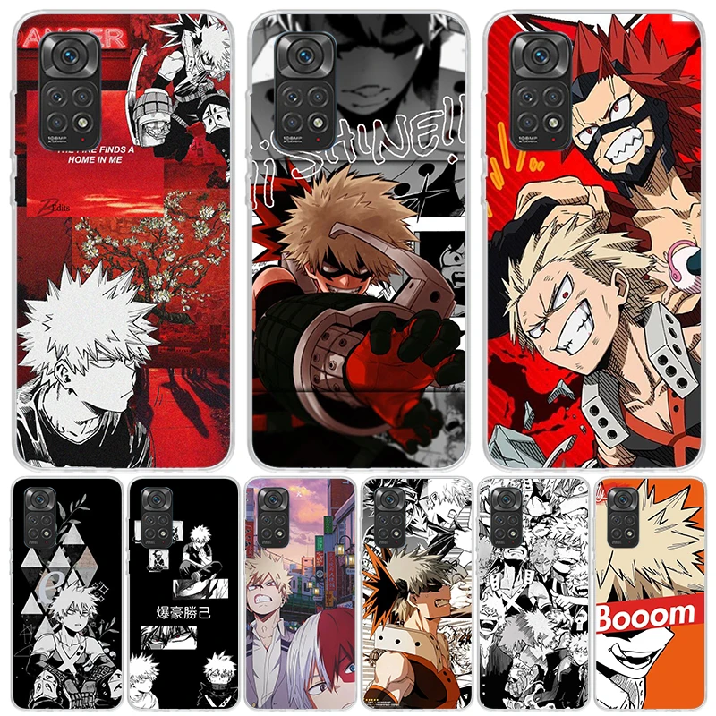 My Hero Bakugou Katsuki Case Phone Cover for Xiaomi Redmi Note 13 12S 12 11S 11 11T 11E 10S 10 Pro Plus 9S 9 8T 8 5G Trend Funda