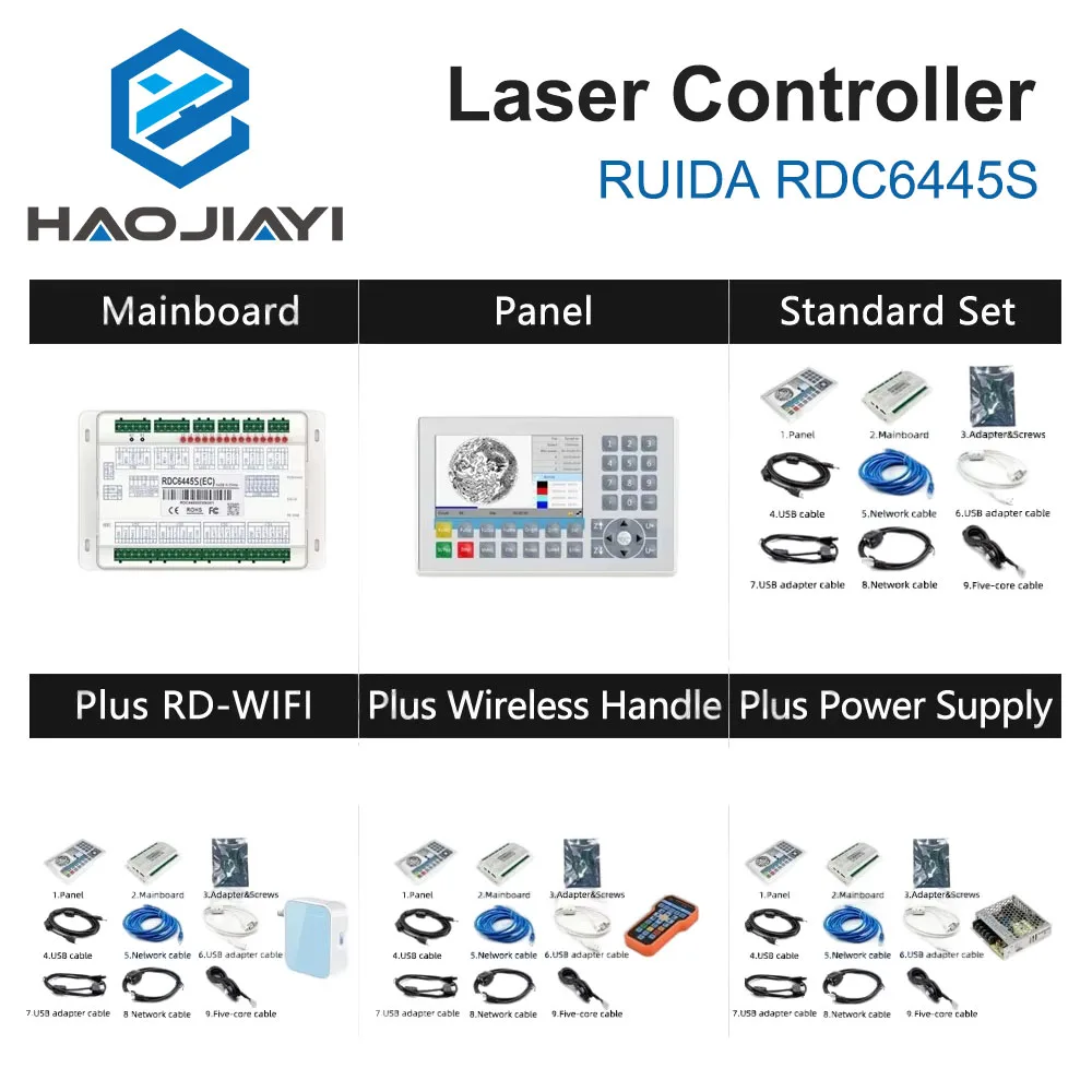 Ruida 6445S RDC6445S CO2 Laser Controller Upgrade 6445 6445G RDC6445G Systems for CO2 Laser Cutting Engraving Machine