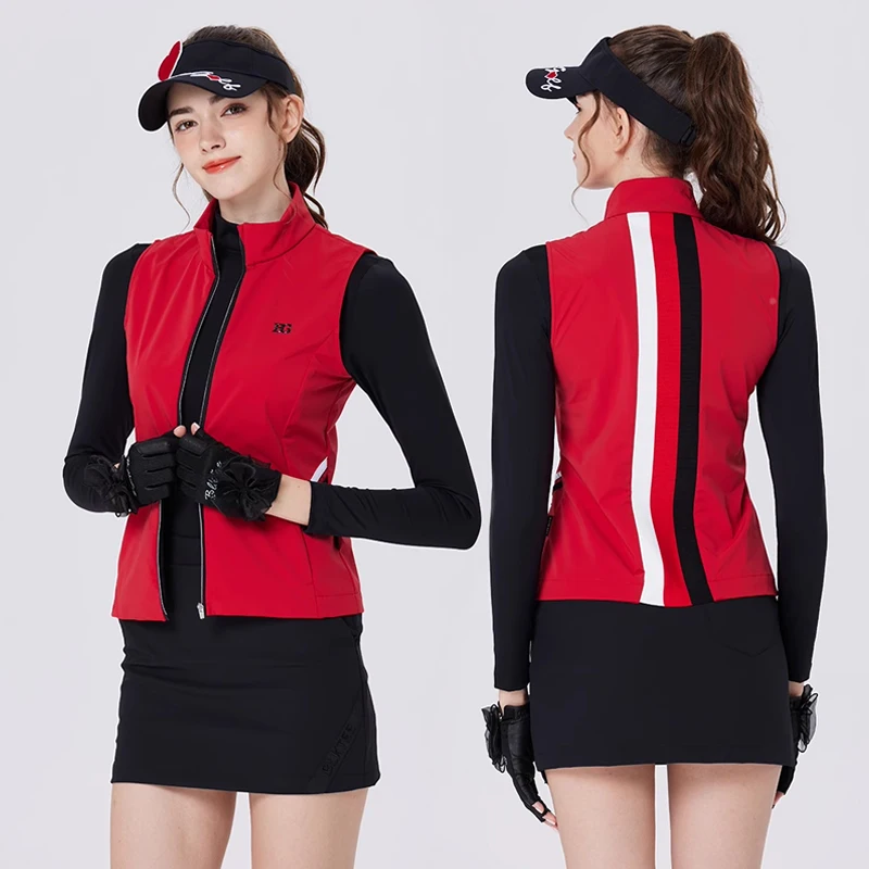 BLKTEE Sleeveless Sports Vest Golf Clothing Women's Jacket Quick-drying Zipper Windbreaker Autumn and Winter Slim Coat Ladies