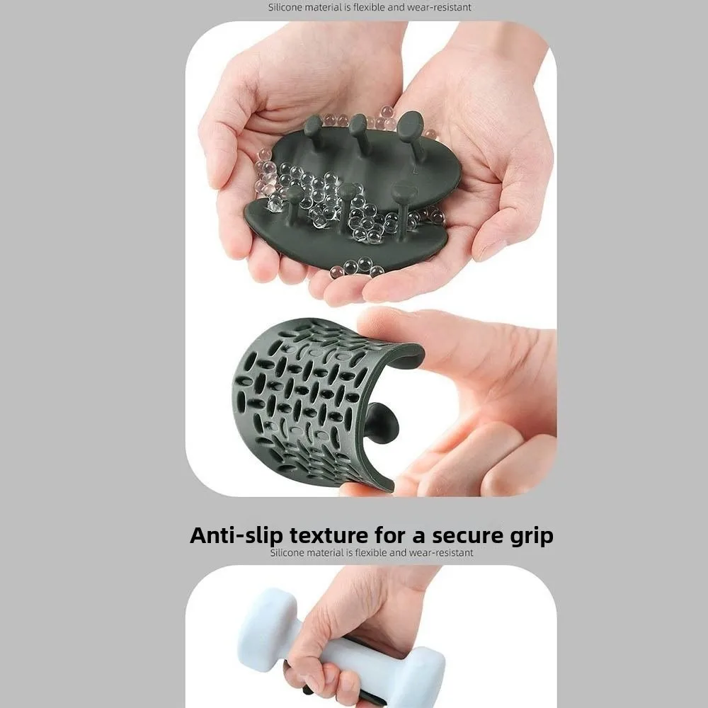 1 Pair Washable Weight Lifting Grips 3-finger Silicone Grip Silicone Palm Grips Breathable Anti-slip Dumbbell Grippers