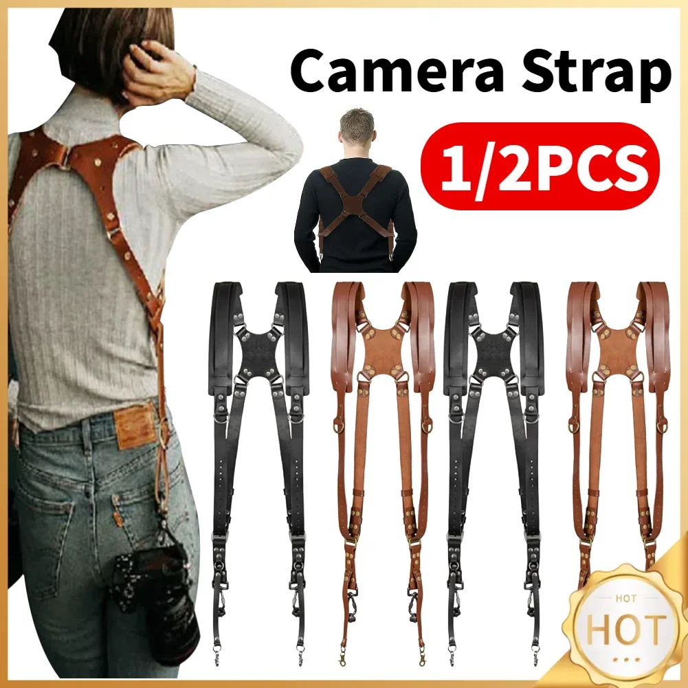 

1-2PCS Universal Camera Shoulder Strap Adjustable Two-Cameras Shoulder Strap Portable Photography Equipment For Canon For Nikon