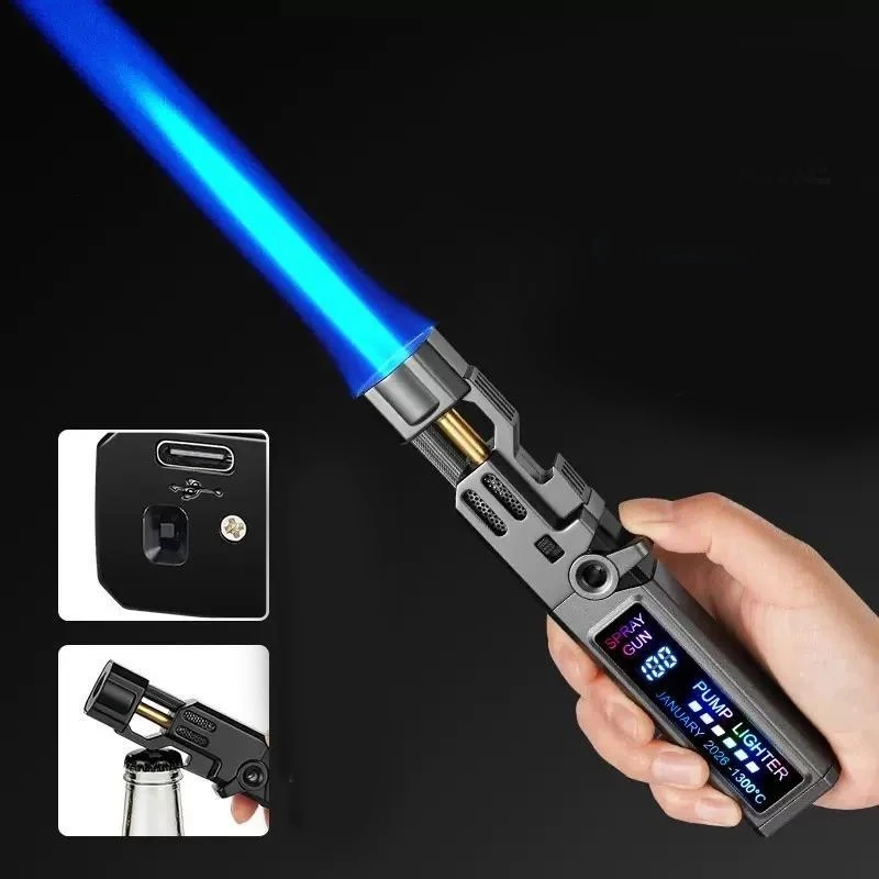 Outdoor Portable EDC Creative Metal Windproof Ignition Spray Gun Camping Barbecue BBQ Fire Tool