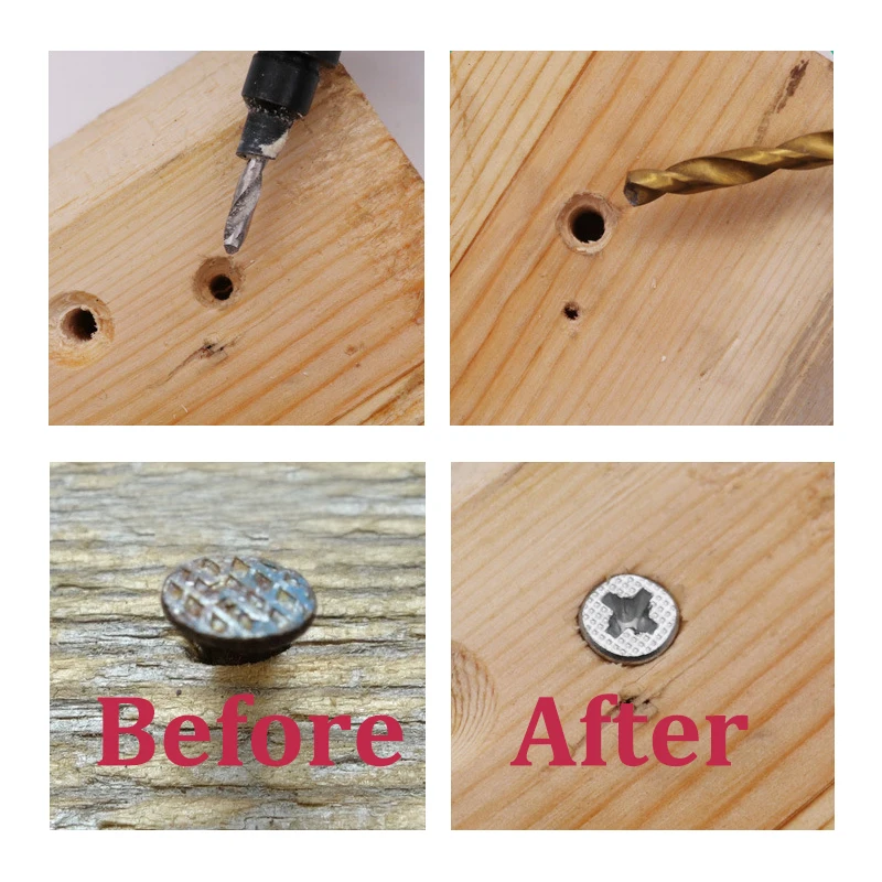 4/5 pz 5 ~ 12 trapano svasatore per la lavorazione del legno Set di punte per trapano fori pilota di perforazione per vite dimensioni #5 #6 #8 #10 #12 con una chiave strumenti