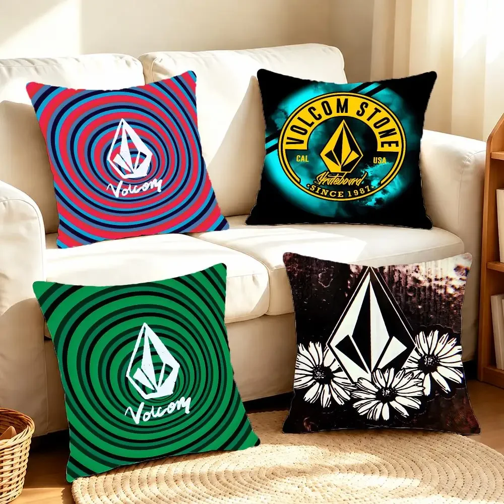 Skate Brand V-Volcom Cushion Cover Modern Minimalist Pillow Case for Living Room Home Decor Cushion Cover