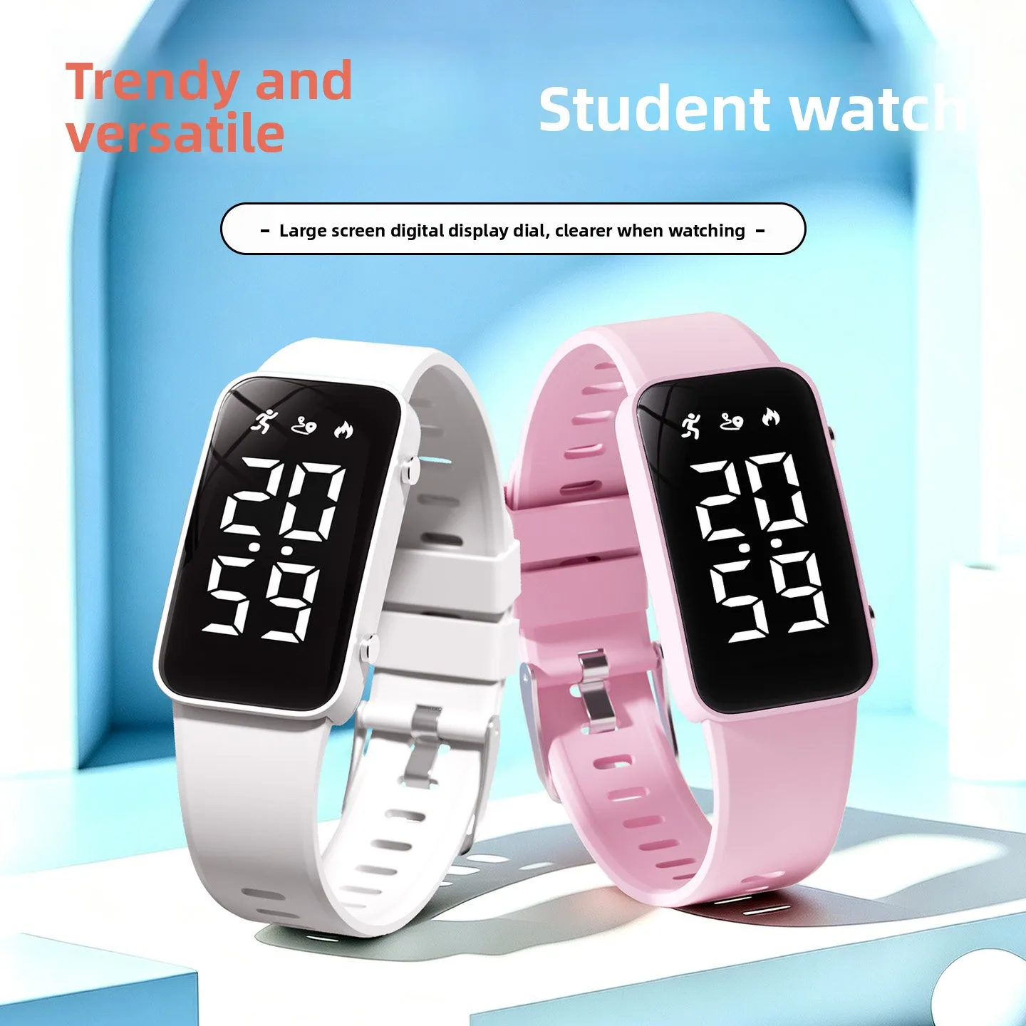 LED 2026 Kids Digital Smart Watch Back to School Gift Swimming Waterproof 50M Diving Luminous Sports Fitness Tracker