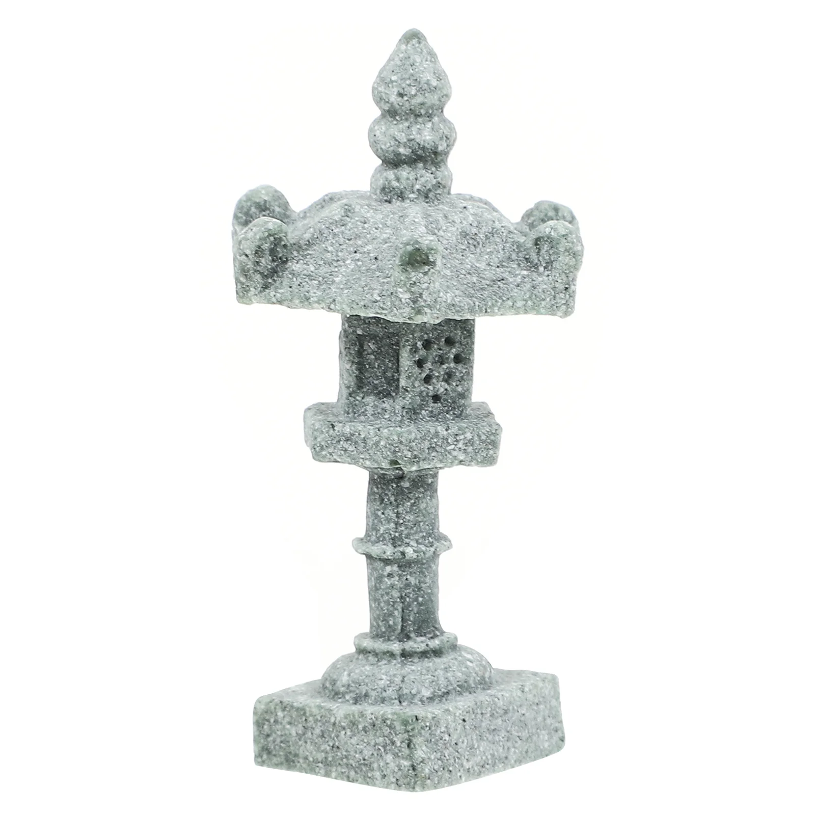 

Miniature Stone Pagoda Statue Vintage Garden Decor Compact Zen Style Tabletop Ornament Pagoda Statue Mini Garden Decor
