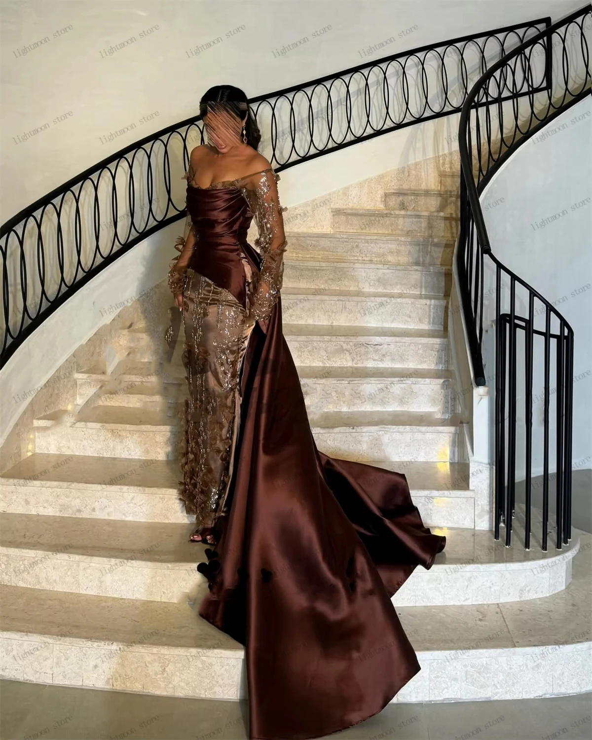 antique evening dresses Modest Charming Burgundy Long Prom Dresses Vintage Evening Dresses With Bowknot