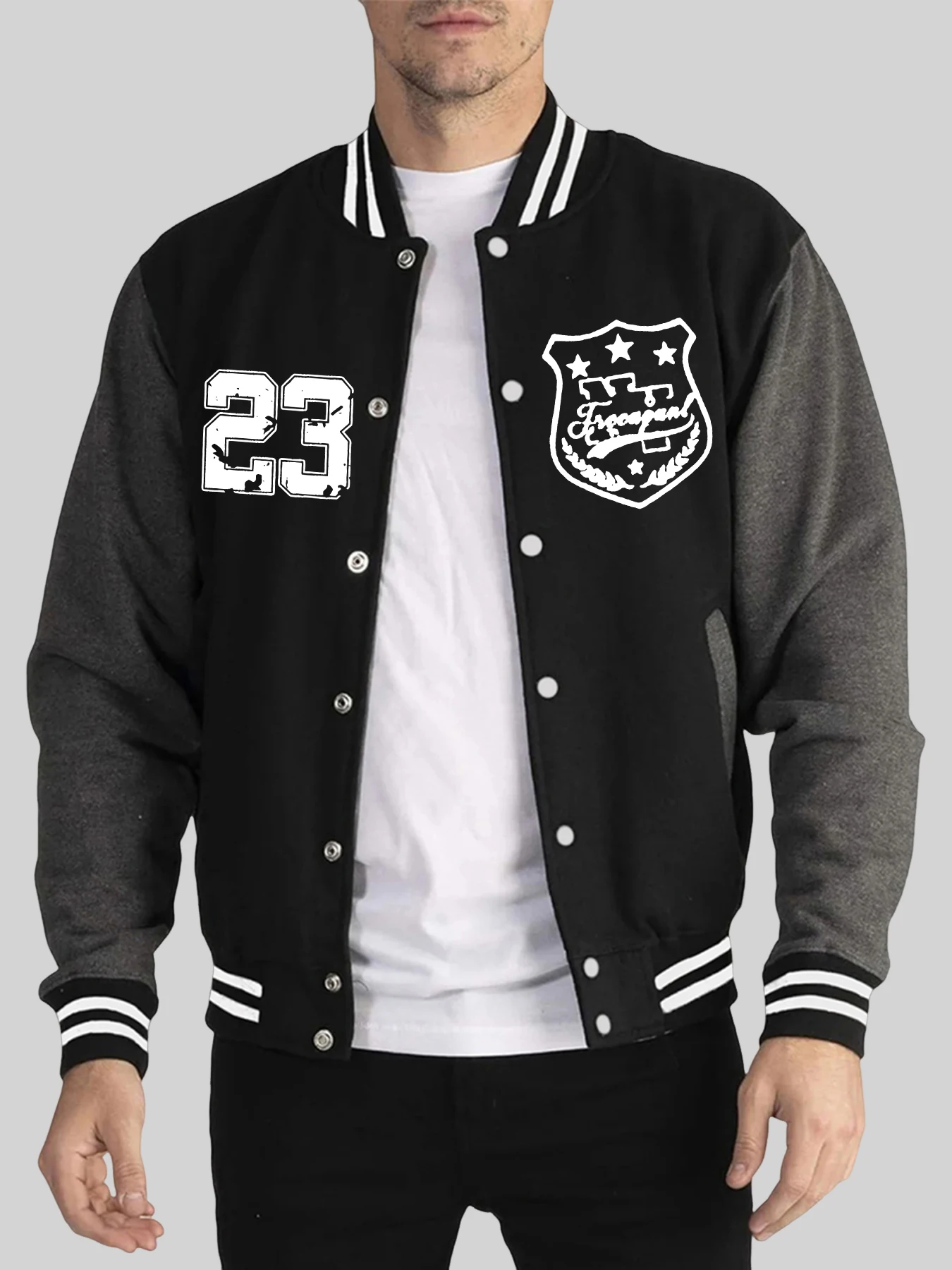 

New York Number 23 Prints 2 Colors Street Jackets Male Soft Button Baseball Jersey Sports Hip Hop Menswear Autumn Winter Clothes