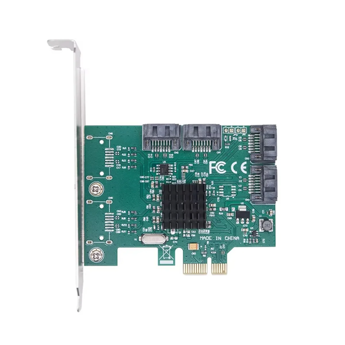 SATA PCIE 확장 카드 어댑터 PCI Express X1 - 4 포트 SATA3.0 컨트롤러 88SE9215 칩 PCI E PCI-E SATA 3 승수-AA56