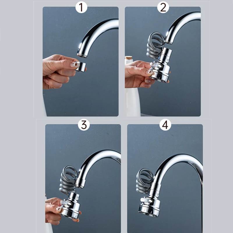 New Sink Faucet 360 Degree Rotation Filter Extension Tube Shower Water Saving Tap Universal Kitchen Gadgets Accessories image 4