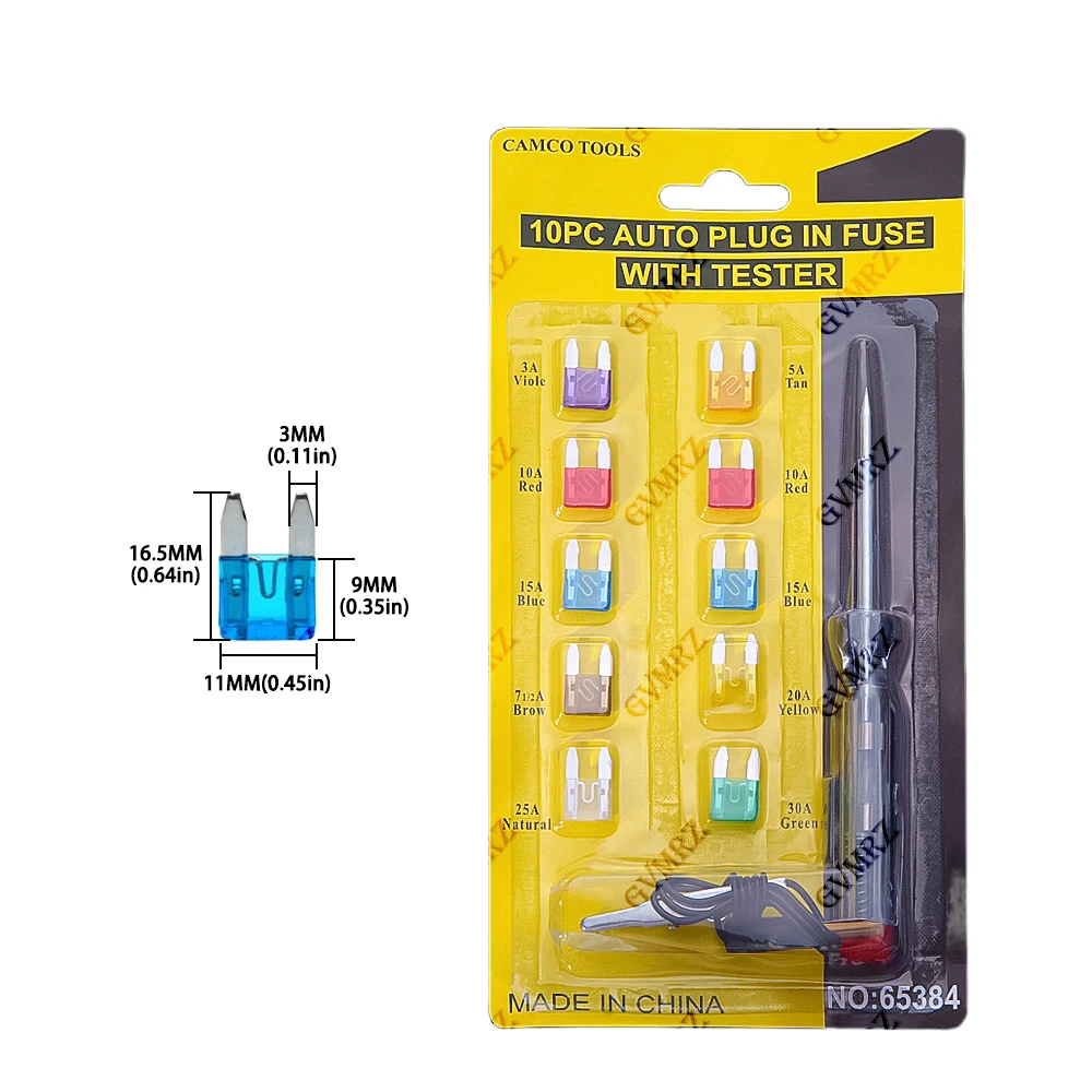 32V Small Test Pencil carton packaging Car Fuse  Standard Mini Fuse insert Set Amp Clip Fuse for Car Truck Micro