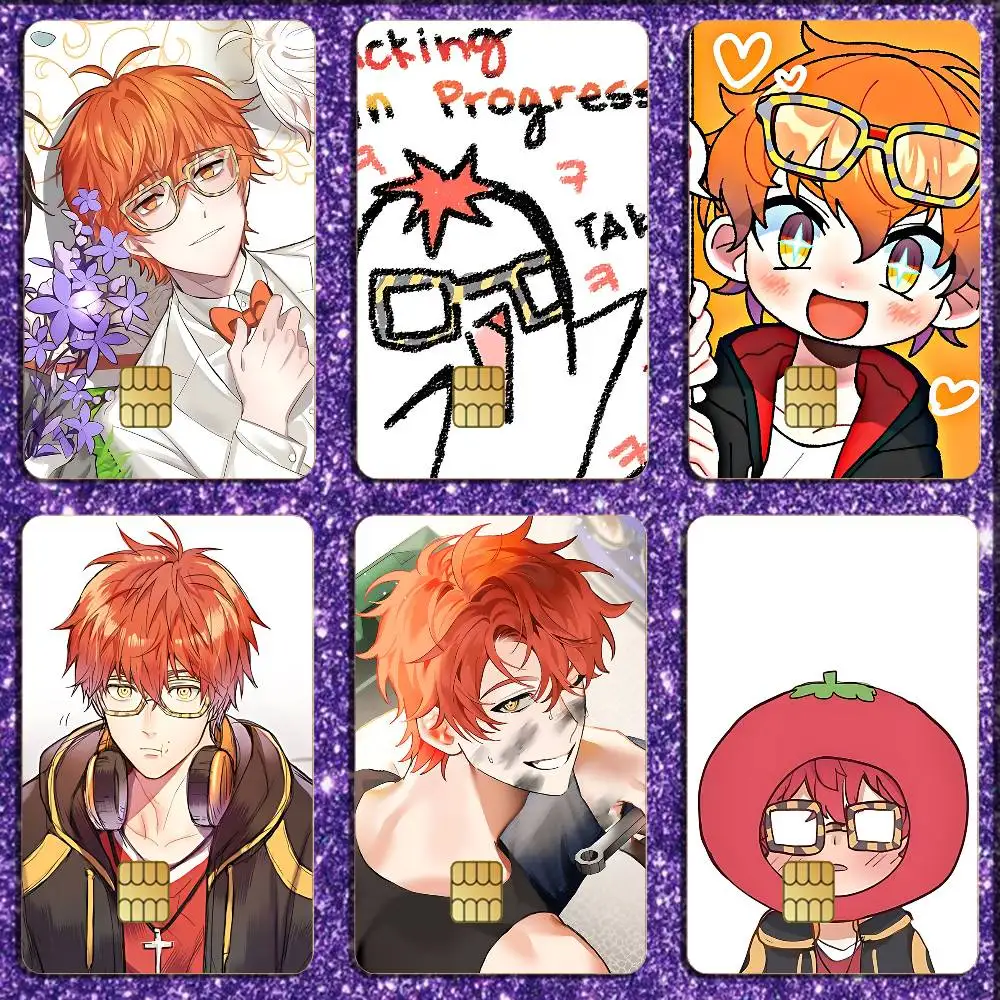 

Anime Mystic Messenger Game 707 Credit Card Skin Stickers for Bank Card Bus Metro Card Sticker Waterproof Women Gift