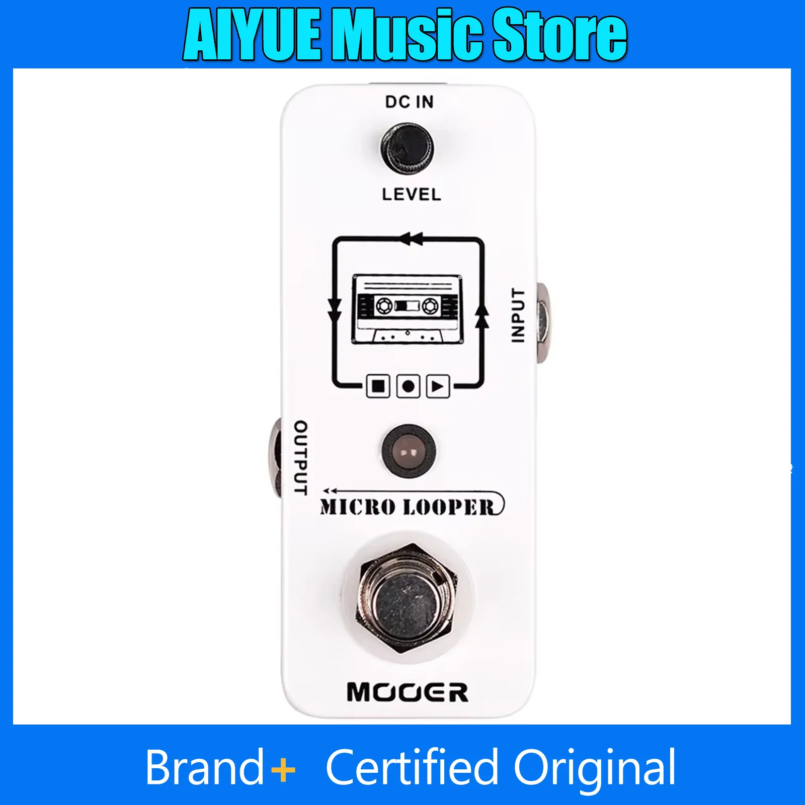 

MOOER Micro Looper Guitar Effect Pedal Mini Loop Recording Max Recording Time 30 minutes True Bypass Guitar Bass Parts