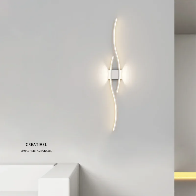 Imagem -04 - Lâmpada de Parede Led Moderno para Sala de Estar Fundo Quarto Cabeceira Corredor Sconce Luz Interior Decoração Home Luminária