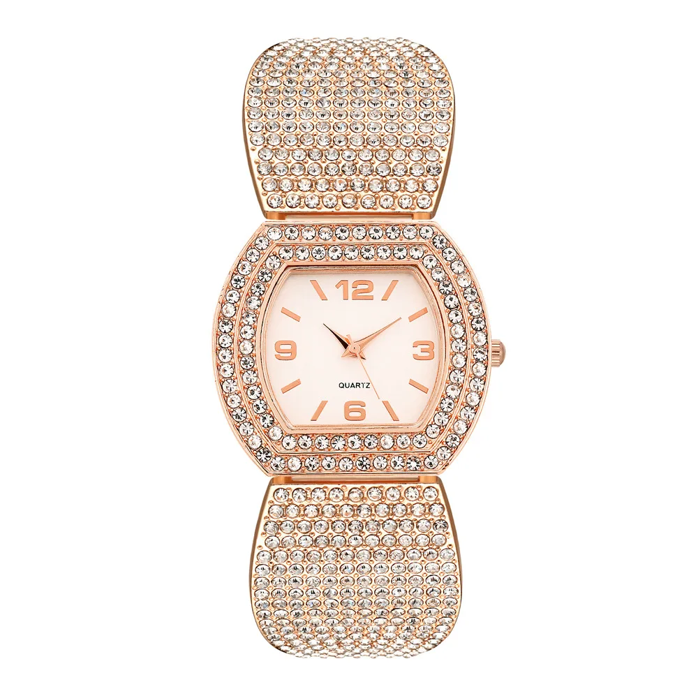 

Женские часы со стразами, модные часы с цифровым временем и бриллиантами