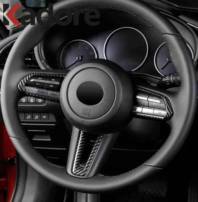 لمازدا CX30 CX-30 2020-2024/ل مازدا CX50 CX-50 2023-2026 عجلة القيادة حلقة القوالب غطاء الكسوة اكسسوارات السيارات