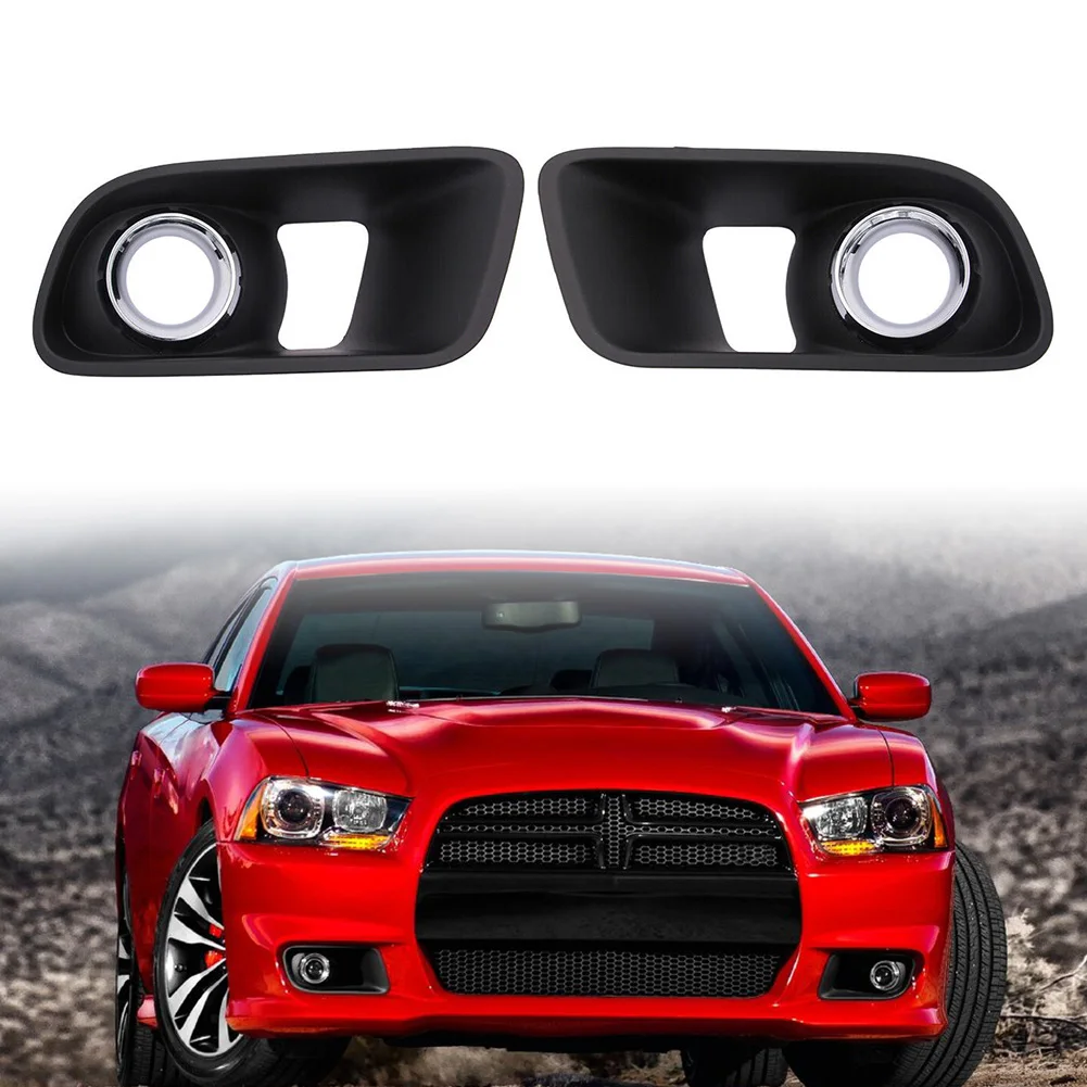 ABS Auto Front Bumpe Fog Light Lamp Bezels For Dodge Charger 2012 2013 2014 Car Accessories Parts 68072021AA/68072020AA