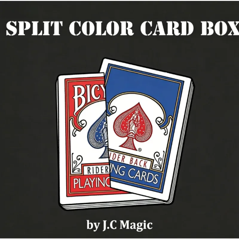 Split Color Card Box by J.C Magic Card Magic Trick Close Up Illusion Magician Props Gimmick Professional Funny Magia