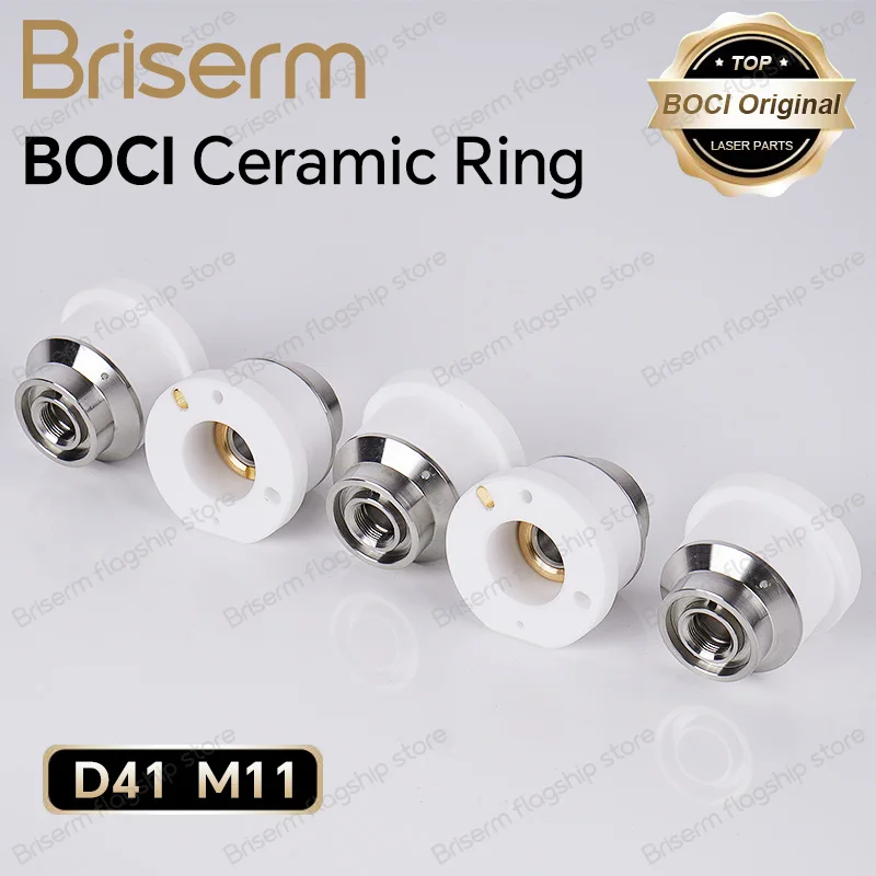 Original Boci Laser Ceramic Ring D41 M11 H34 Laser Nozzle Holder Ref.Y.Z.C0034 for BOCI BLT641 BLT421 Series Laser Cutting Head