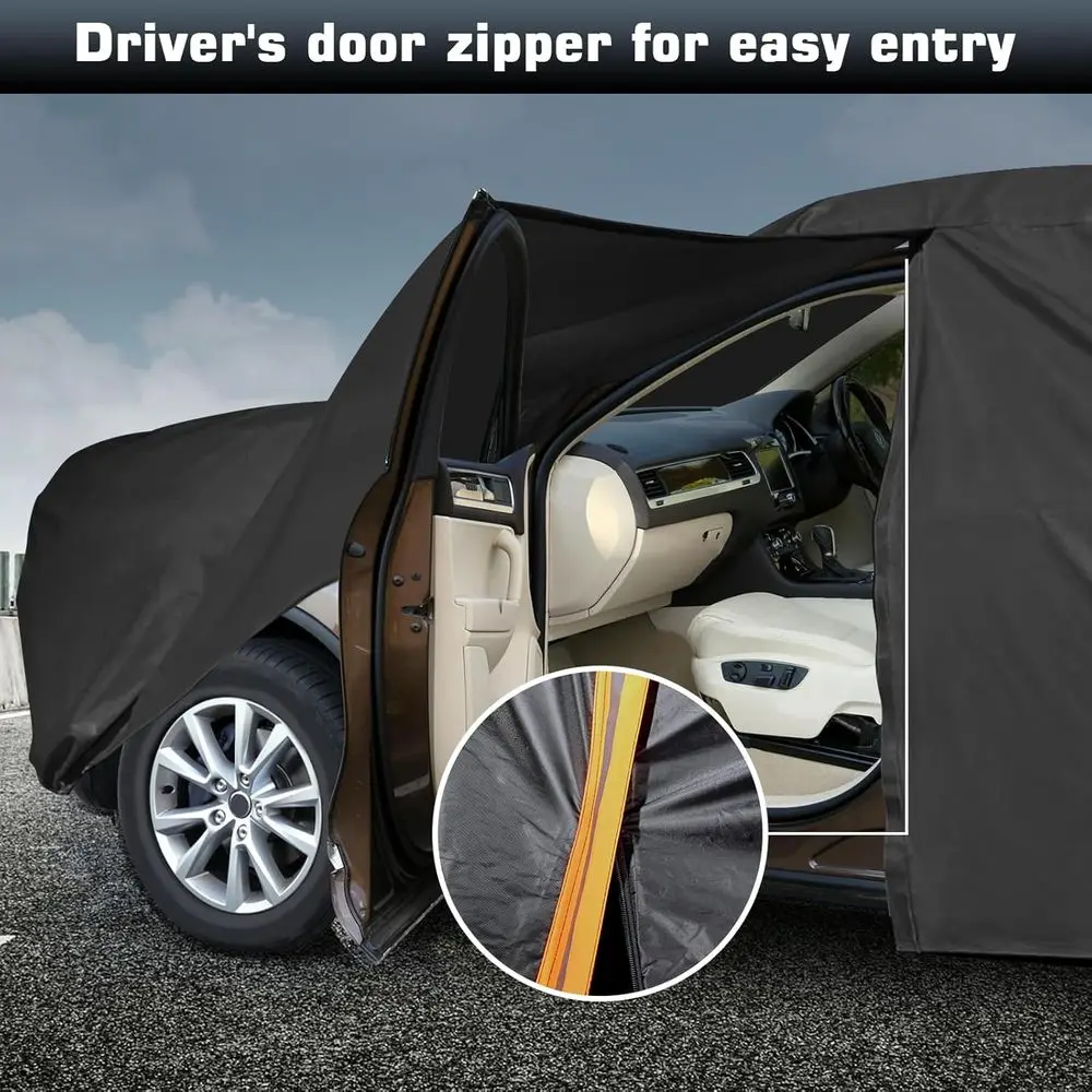 2021-2025 Grand Cherokee L All-Weather SUV Cover with Zippered Door, Reflective Strip, and UV Protection