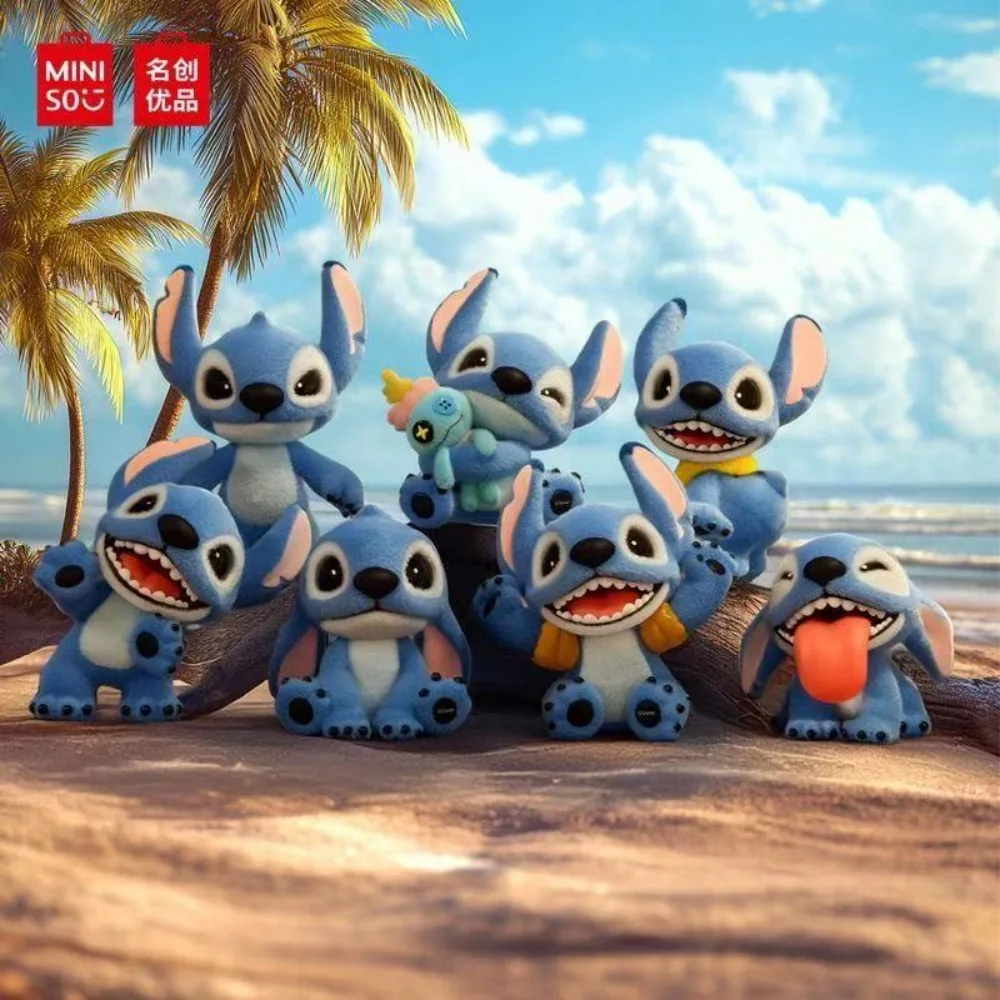 

Disney Stitch Series Blind Box Doll Cute Flocking Stitch Mystery Box Stitch Surprise Bag Desktop Decor Ornament Gift Collect Toy