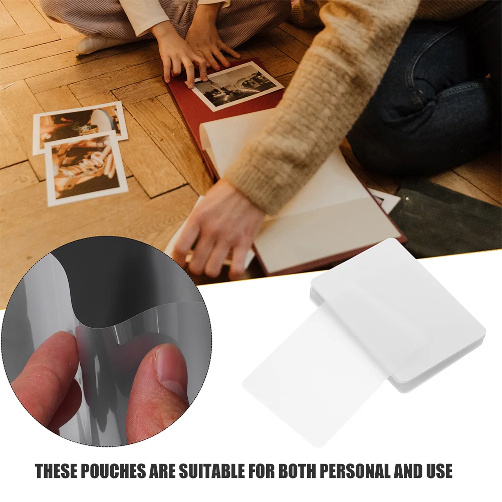 100 Pcs Photo Protective Film Lamination Pouches Documents Laminating Thermal Laminator Self Sealing Films for Picture Small