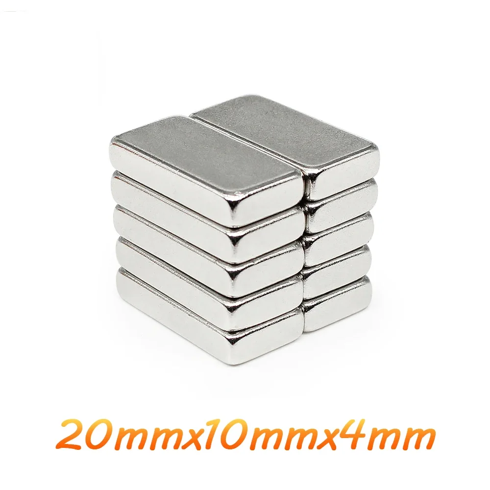 2/5/10/20/30/50/100PCS 20x10x4 mm Quadrate Rare Earth Neodymium Magnet 20x10x4mm Block Strong Powerful Magnets Sheet 20*10*4 N35