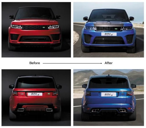 SVR BODY PARTS CAR COMPLETE BODY KIT FOR RANGE ROVER SPORT 2014 UPGRADE TO 2020 SVR